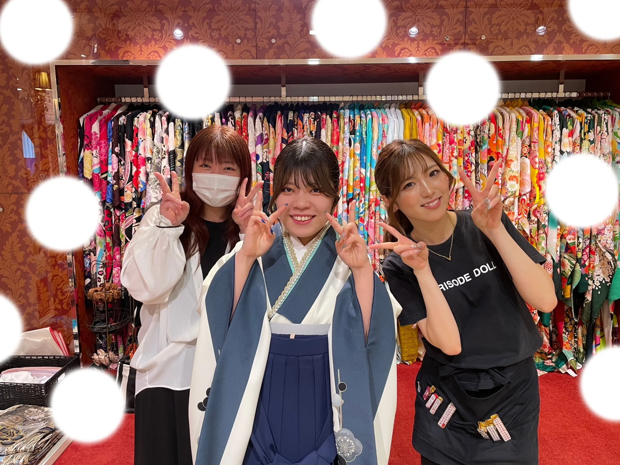 袴レンタル　紺色　シンプル