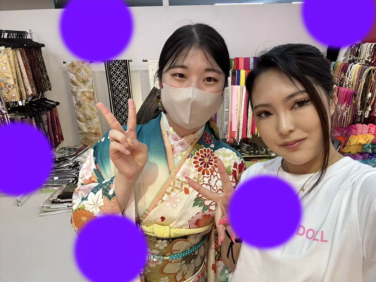 TAKAZEN神戸店　古典　緑　前撮り撮影会　イマドキ　カワイイ　コディネート　振袖　レンタル　袴　