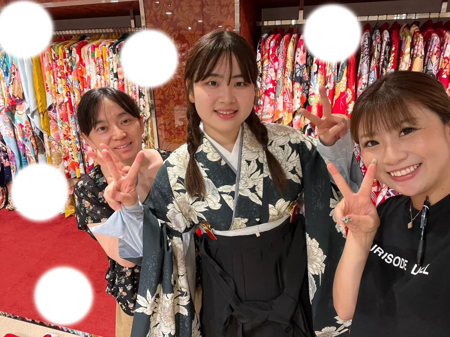 袴レンタル　白袴　ブラウン　