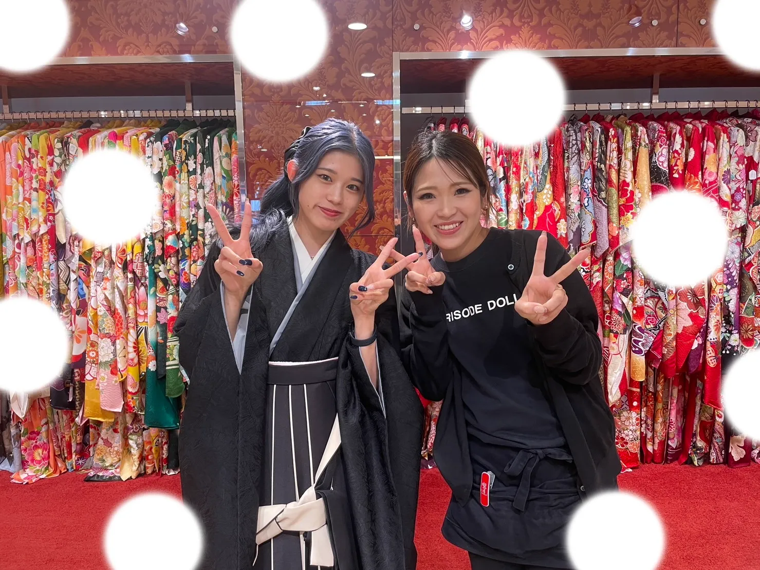 袴レンタル　イマドキ　くすみ　白　ブラウン