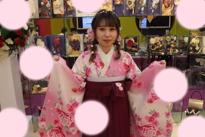 TAKAZEN神戸店　 卒業式　袴レンタル　可愛い　キュート　ピンク　前撮り撮影会　
