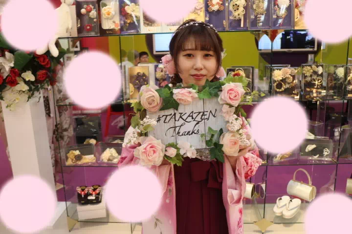 TAKAZEN神戸店　 卒業式　袴レンタル　可愛い　キュート　ピンク　前撮り撮影会　