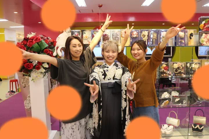TAKAZEN神戸店　袴　前撮り撮影会　イマドキ　カワイイ　コディネート　振袖　レンタル　袴　