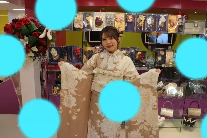 TAKAZEN神戸店くすみ　前撮り撮影会　イマドキ　カワイイ　コディネート　振袖　レンタル　袴　