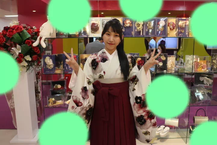 TAKAZEN神戸店　袴　くすみ　前撮り撮影会　イマドキ　カワイイ　コディネート　振袖　レンタル　袴　