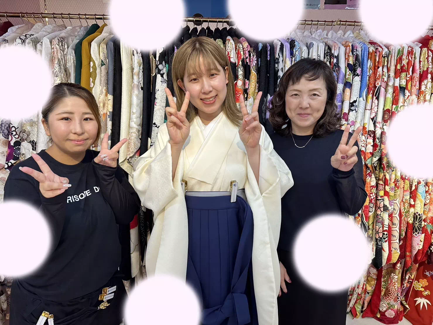 TAKAZEN神戸三宮店　前撮り撮影会　卒業式　袴　古典　イマドキ　カワイイ　コディネート