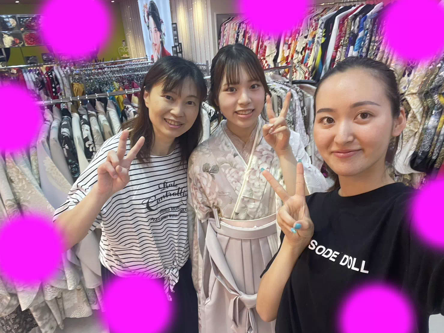 TAKAZEN神戸三宮店　前撮り撮影会　イマドキ　カワイイ　コディネート　振袖　レンタル　袴　