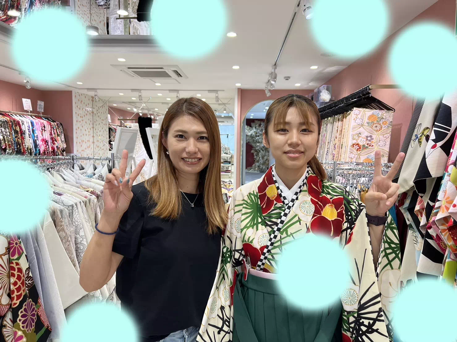 【TAKAZE姫路店】♡3日　クリーム色のツバキ柄のアンティーク調の可愛い袴の姫ちゃん♡