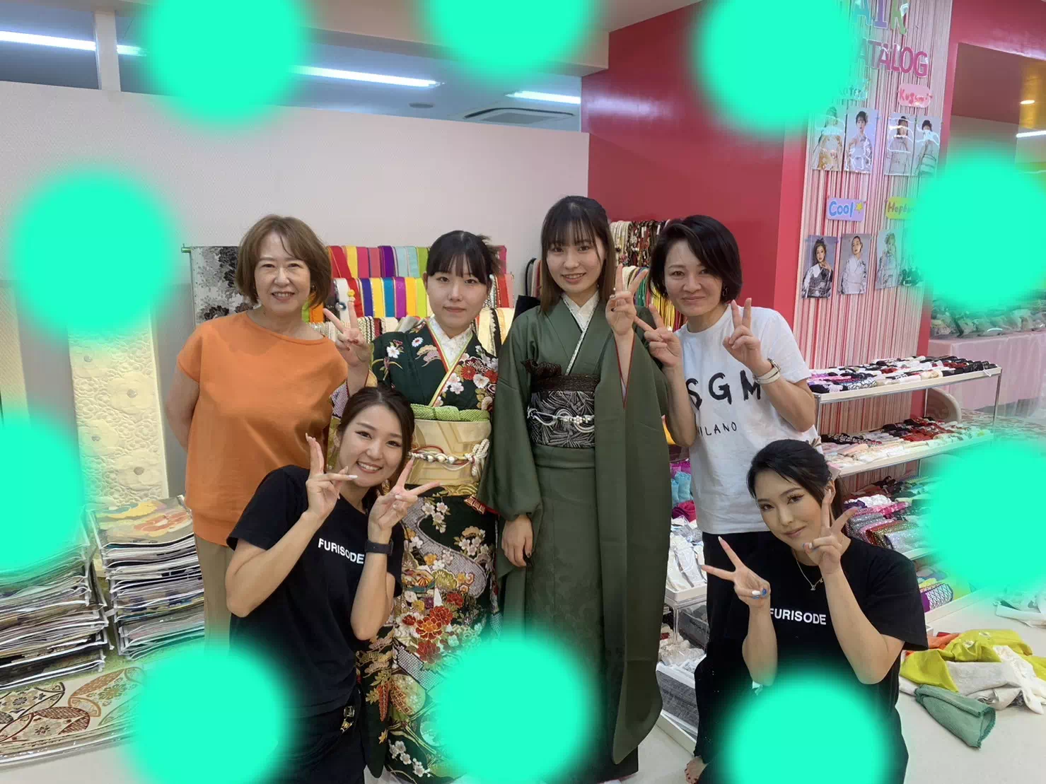 TAKAZEN神戸店 緑　古典　シンプル　前撮り撮影会　イマドキ　カワイイ　コディネート　振袖　レンタル　袴　