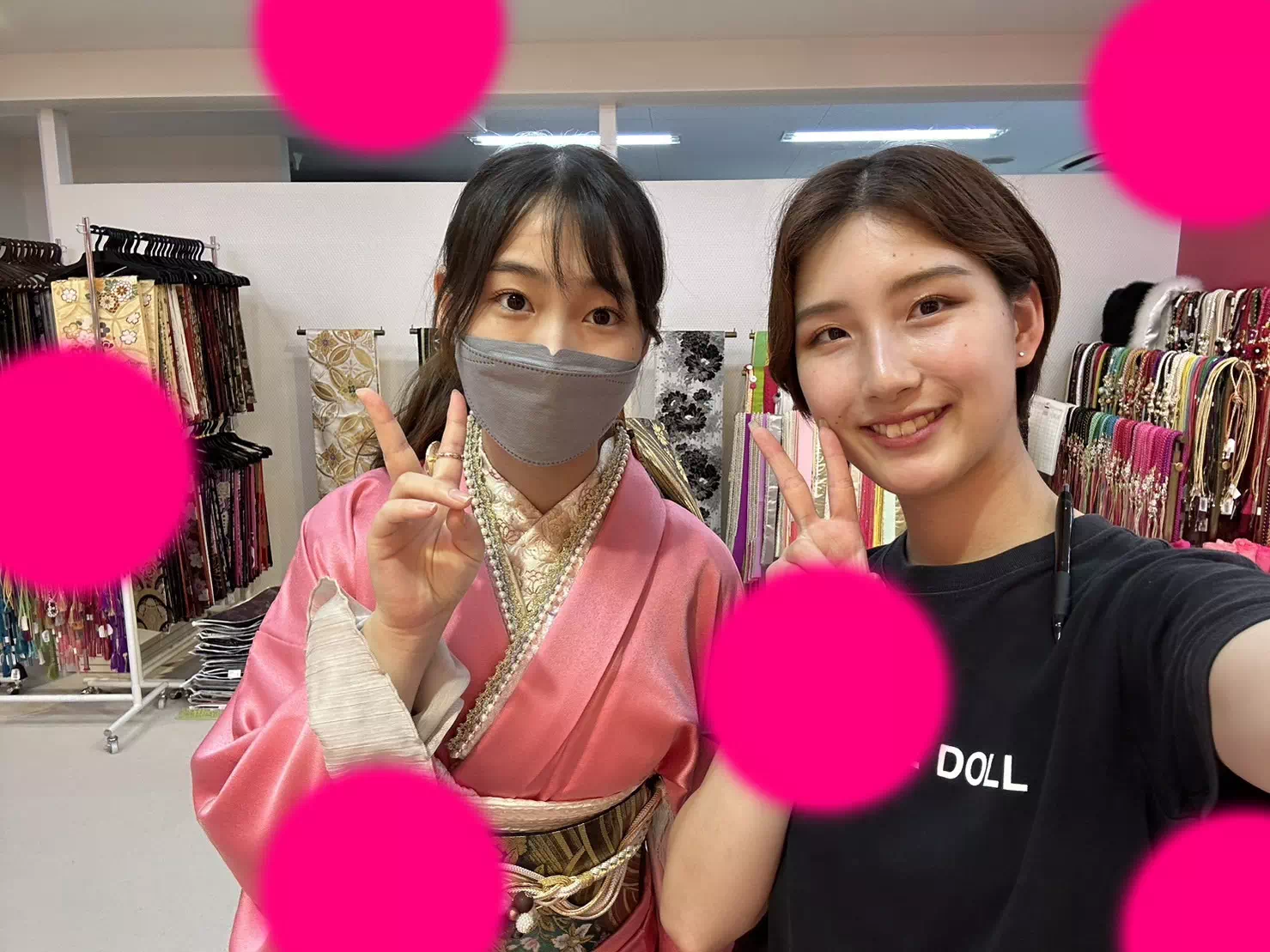 TAKAZEN神戸店　ママ振り　前撮り撮影会　イマドキ　カワイイ　コディネート　振袖　レンタル　袴　
