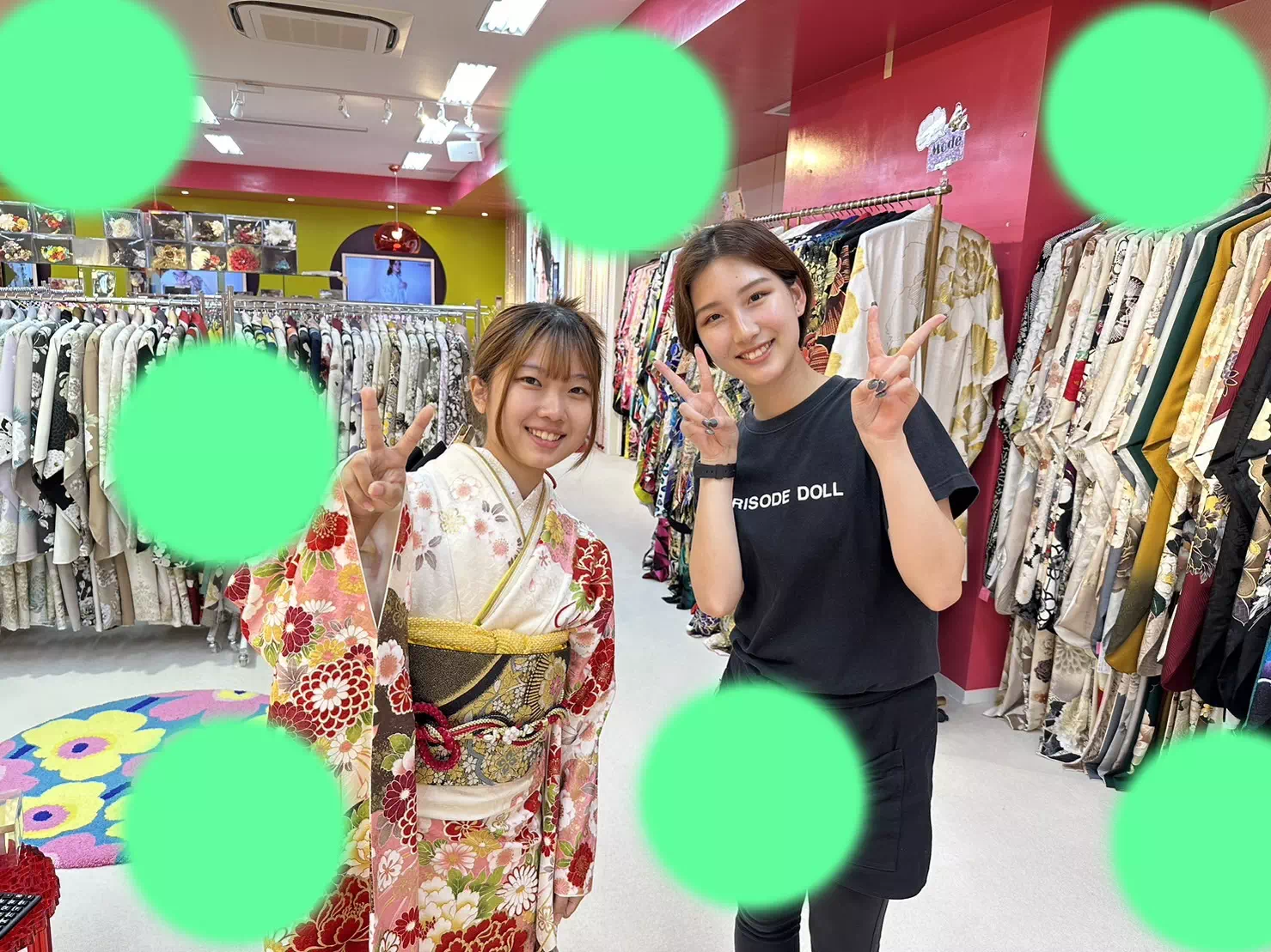 TAKAZEN神戸店　成人式　振袖　レンタル　正統派古典　白　ピンク　前撮り撮影会　イマドキ　カワイイ　