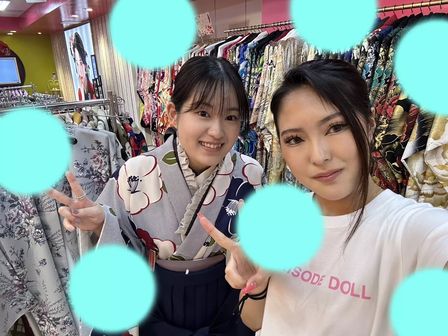 TAKAZEN神戸店　袴　卒業式前撮り撮影会　イマドキ　カワイイ　コディネート　振袖　レンタル　袴　