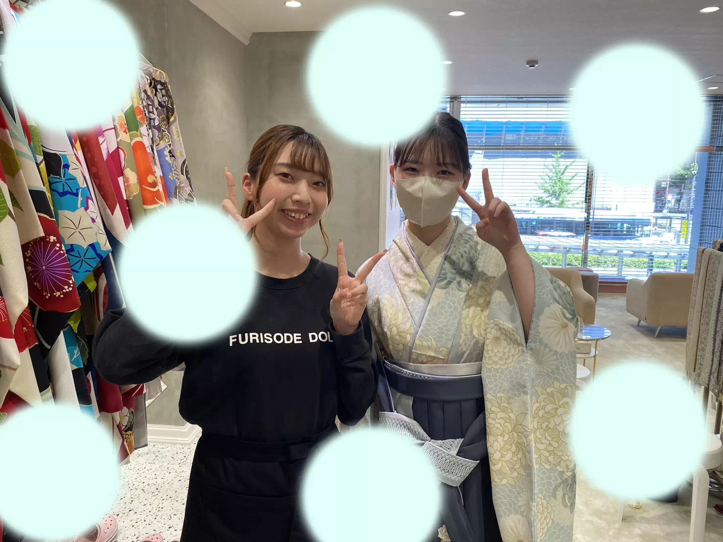【TAKAZEN姫路店】♡16日　姫路市卒業式袴レンタル　ふんわりガーリーな水色のくすみカラーが可愛い袴の姫ちゃん♡♡