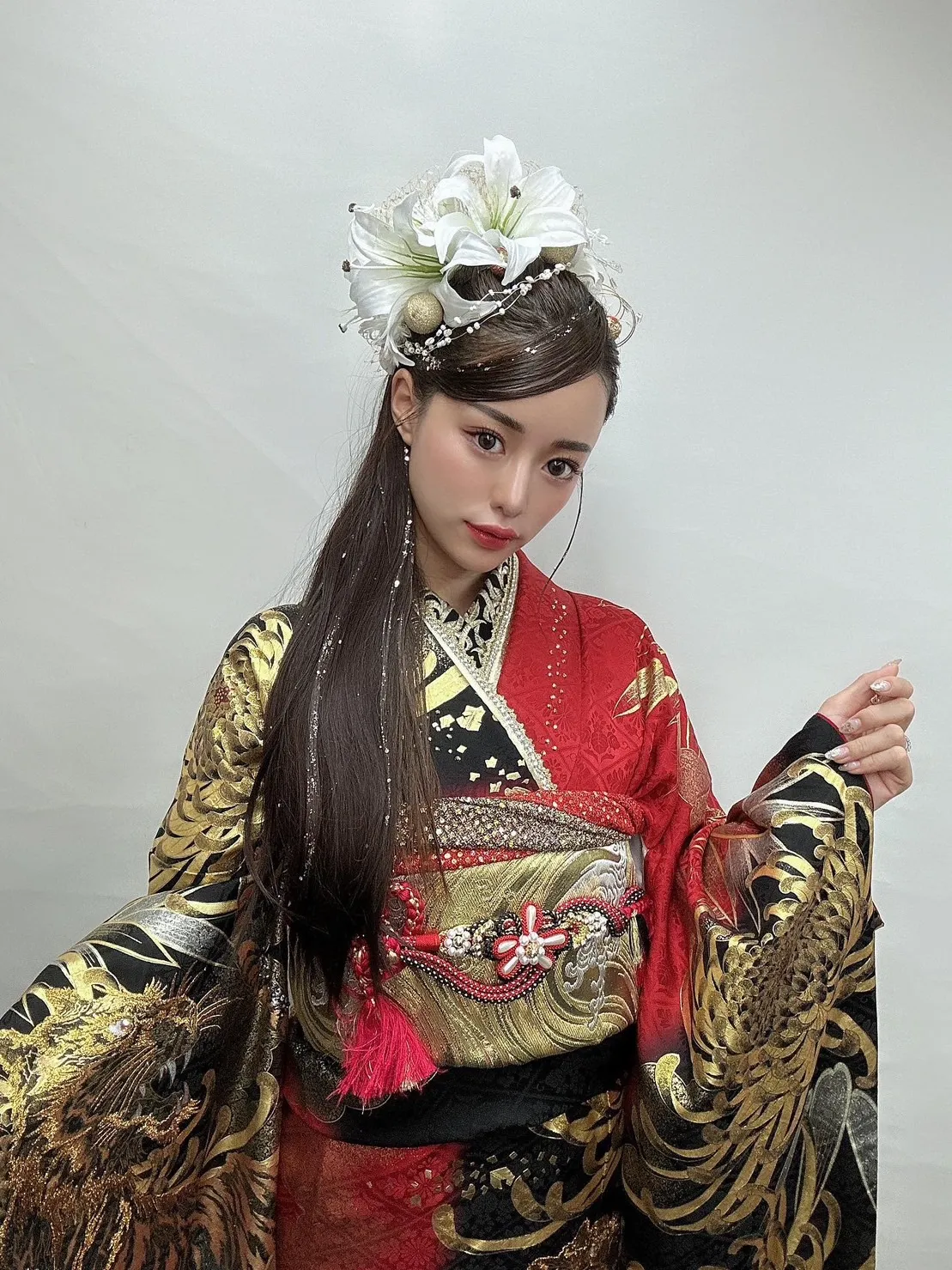 北新地　キャバ嬢　るなちゃん　振袖