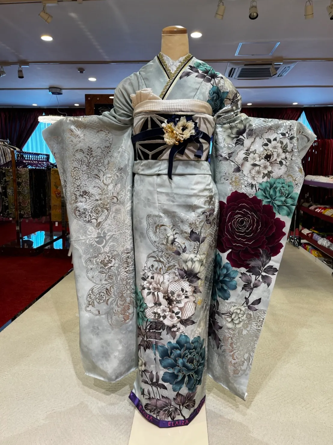 振袖レンタル　池田エライザ　水色