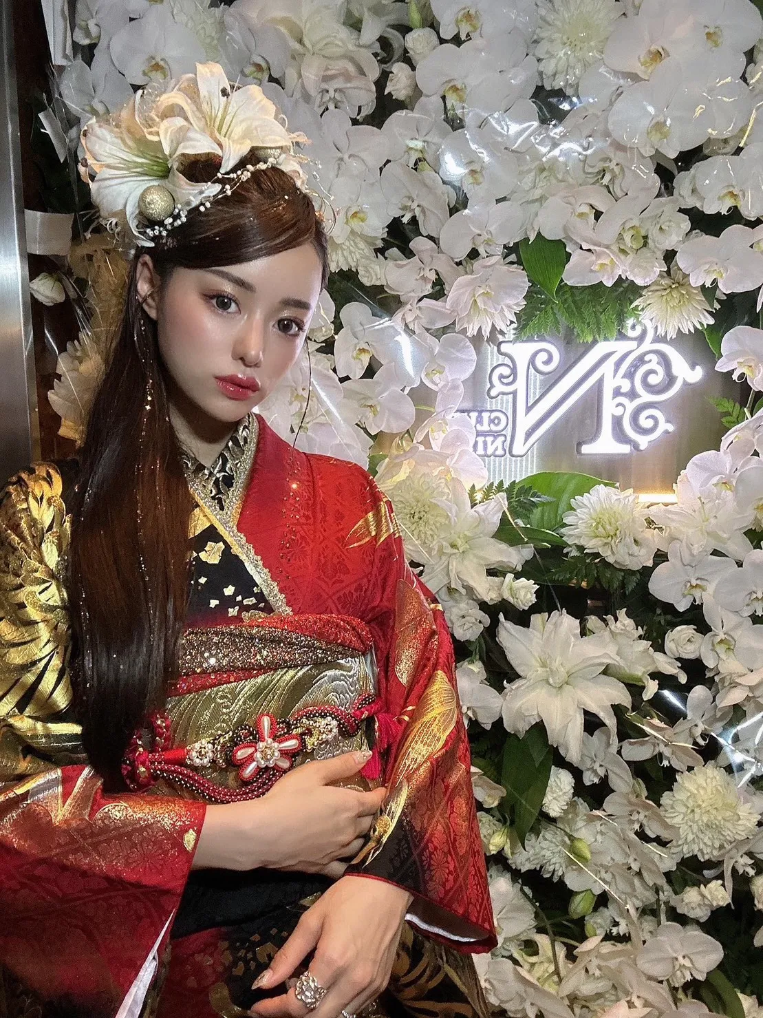 北新地　キャバ嬢　るなちゃん　振袖