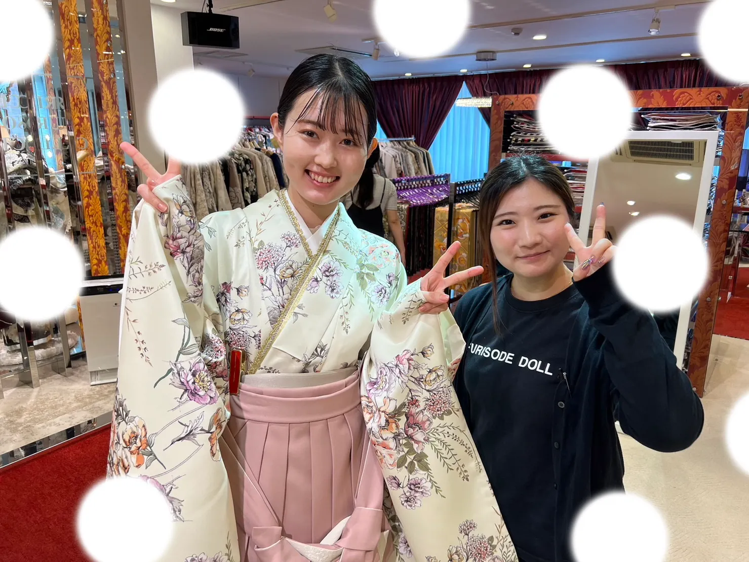 袴レンタル　白袴　ブラウン　