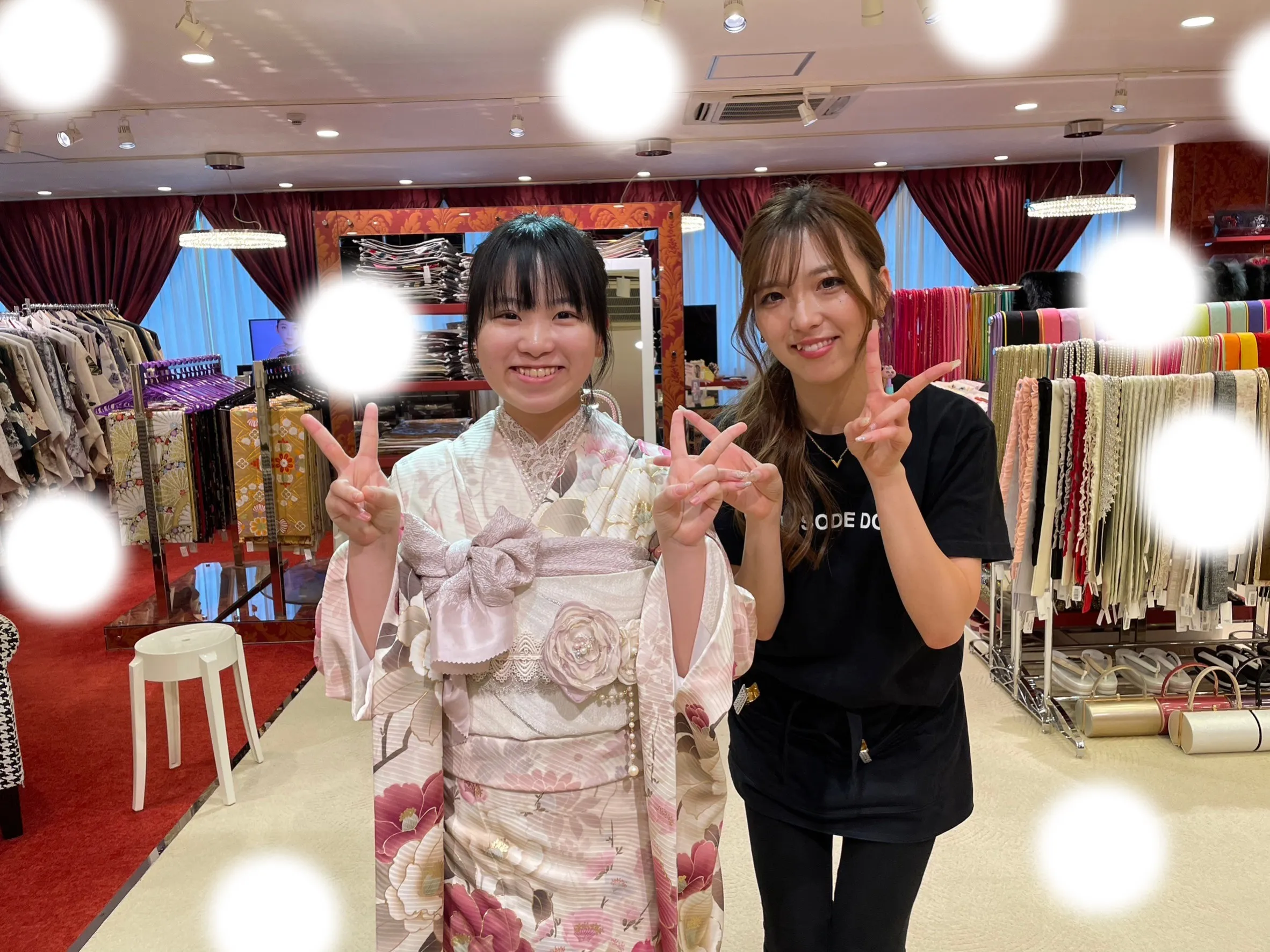 成人式　前撮り　梅田 ピンク