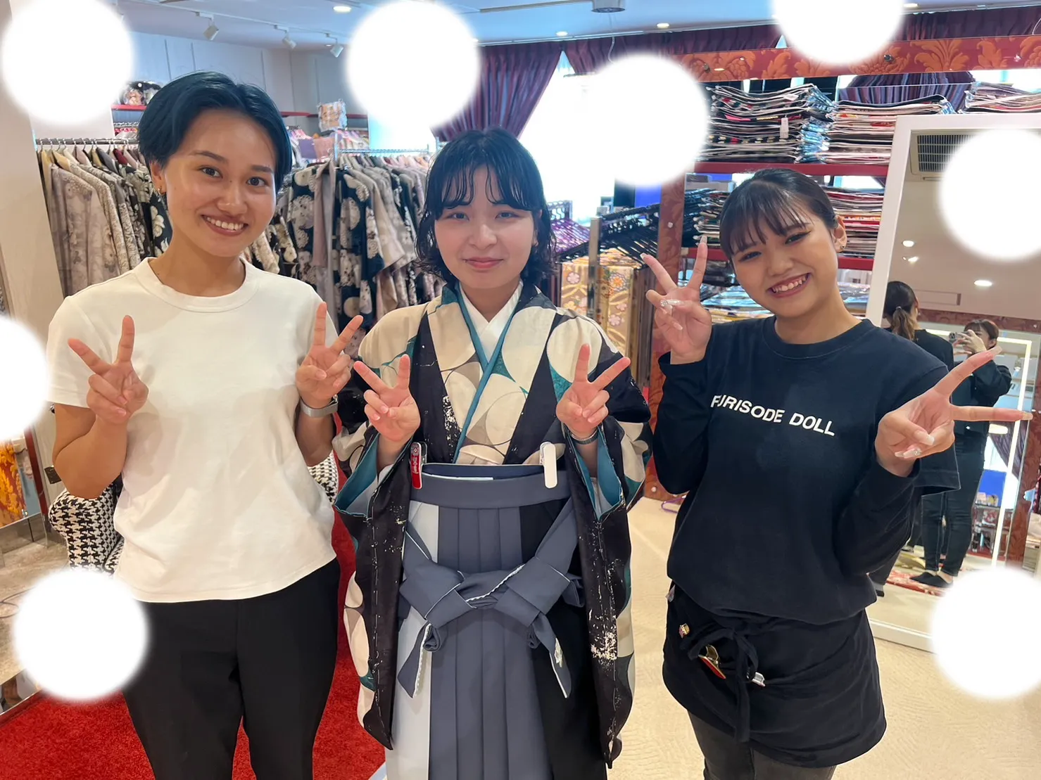 袴レンタル　白袴　モノトーン