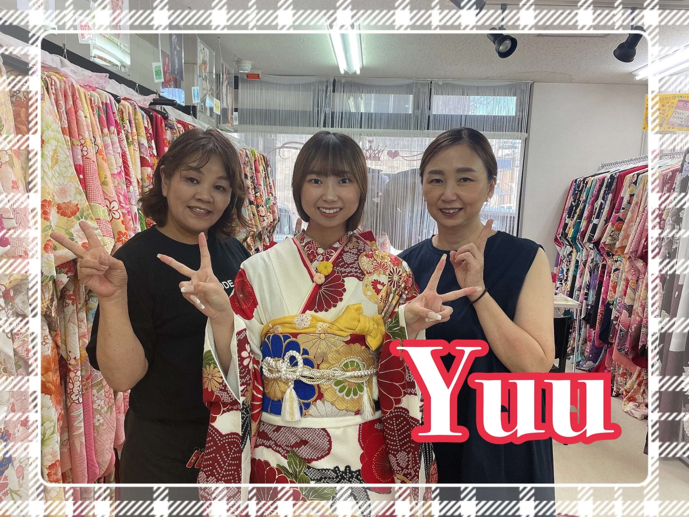 振袖　レンタル　奈良　おしゃれ　かわいい　白　赤　古典柄