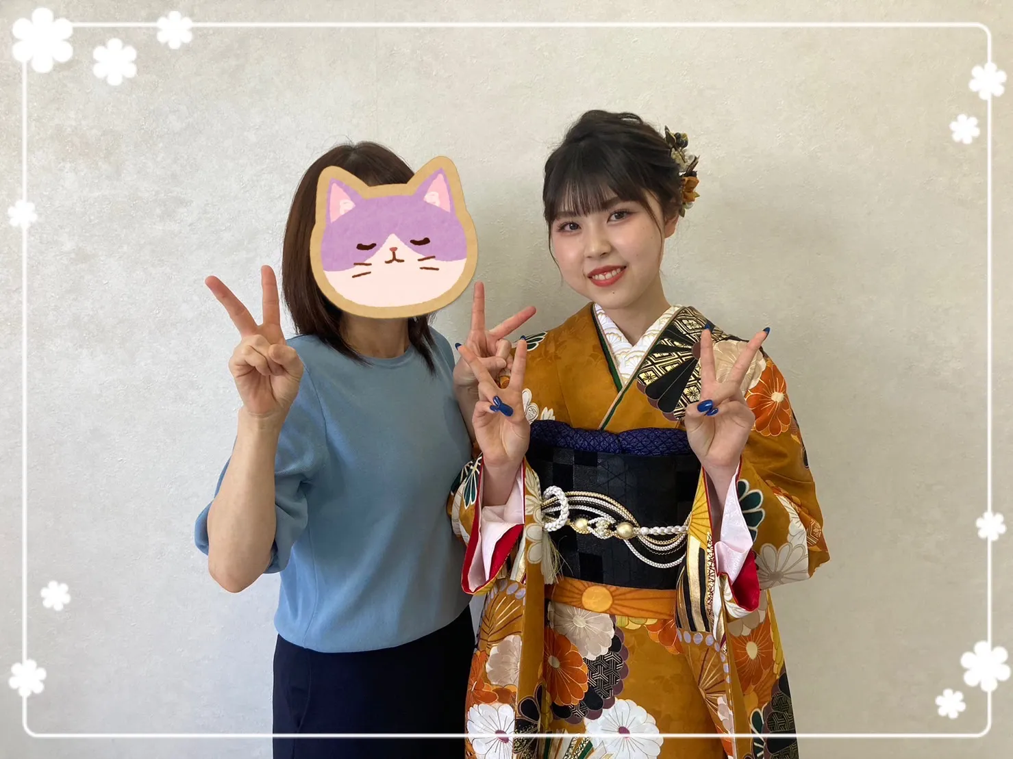 振袖レンタル　奈良　橿原　かわいい　からし色　お洒落　黒色帯