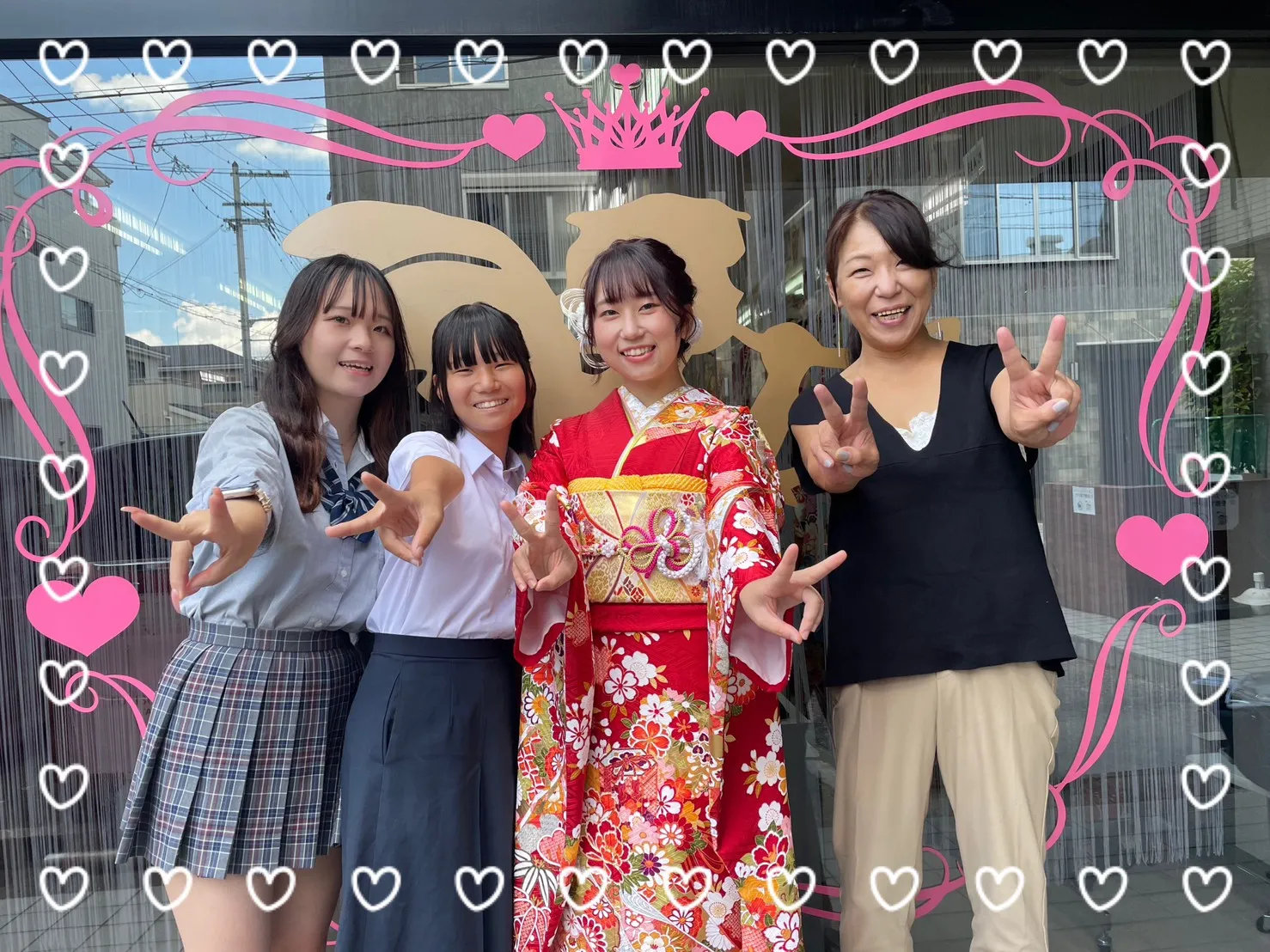 振袖　レンタル　奈良　かわいい　おしゃれ　赤　古典柄