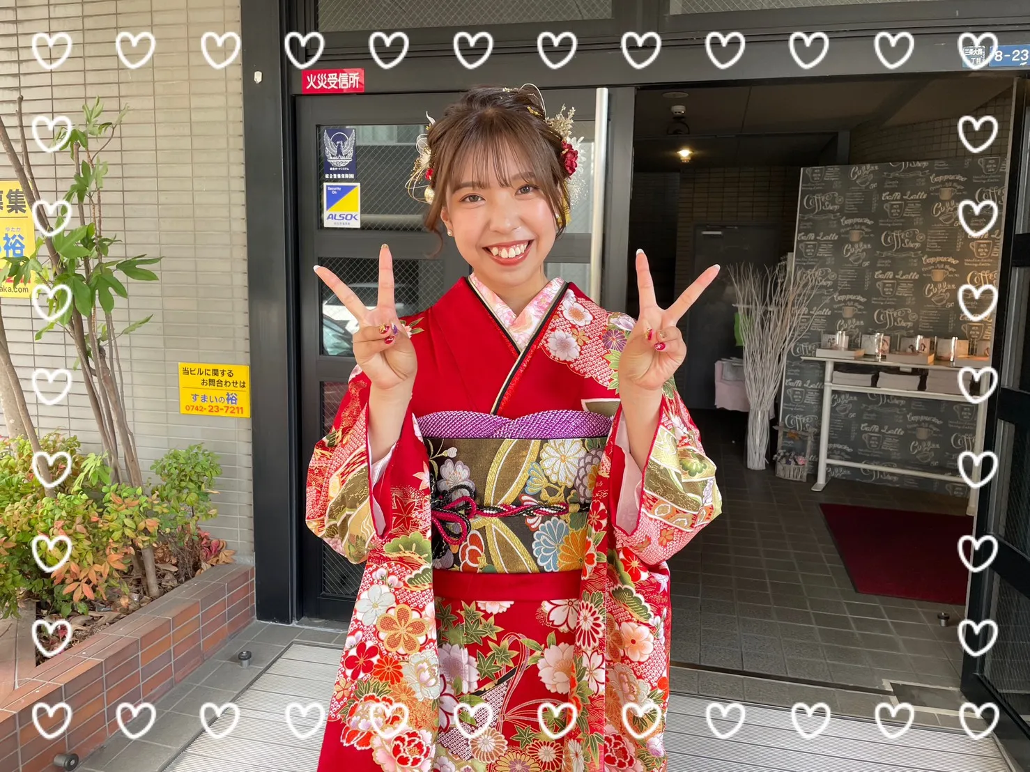 振袖　レンタル　奈良　おしゃれ　古典柄　かわいい　正統派　赤