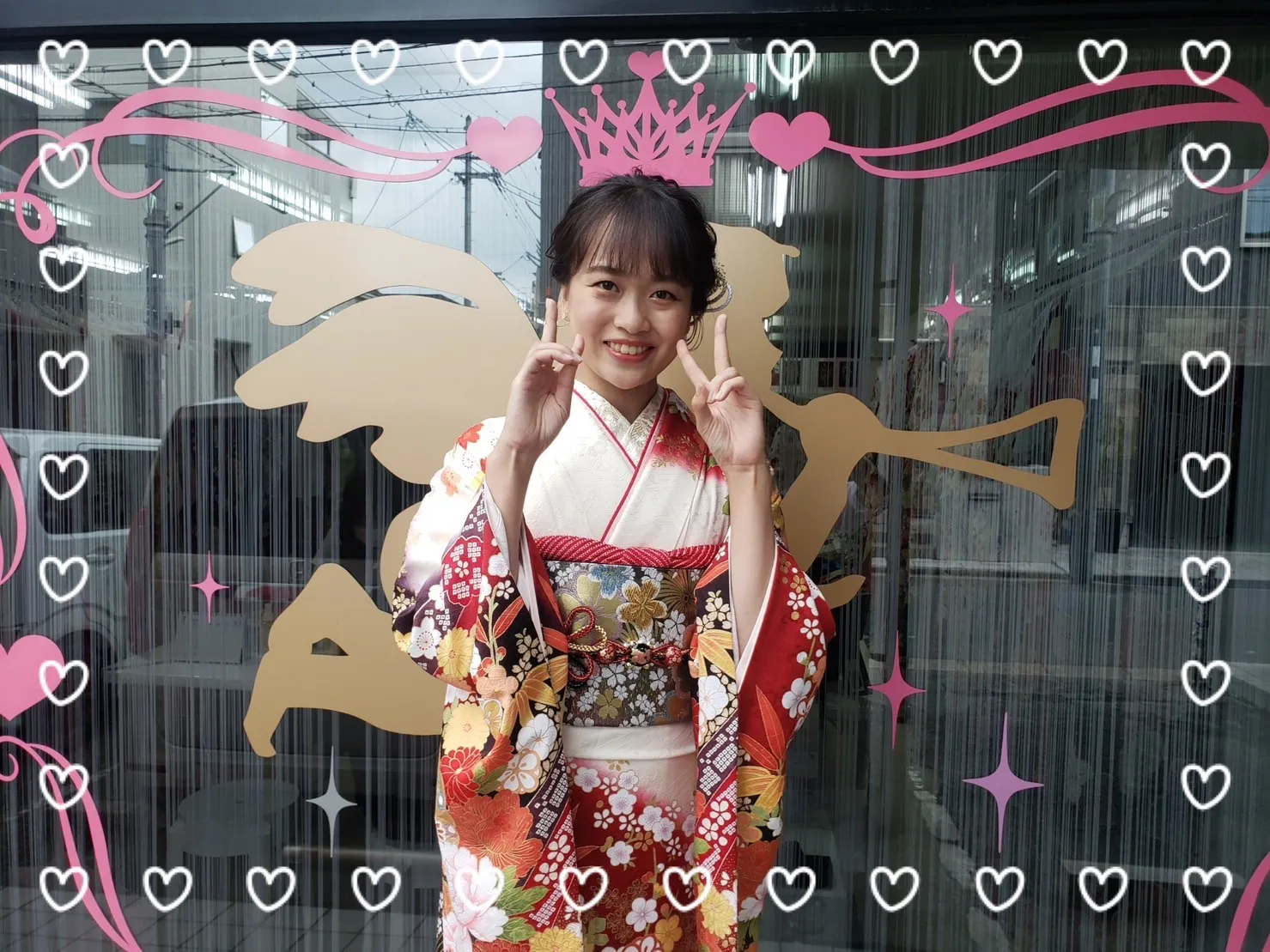 振袖　レンタル　奈良　前撮り撮影会　かわいい　赤　古典　おしゃれ　前撮り撮影会　かわいい　
