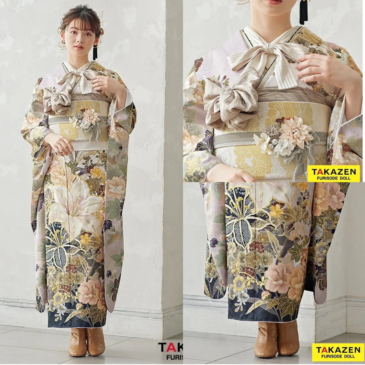 振袖レンタル　奈良　橿原　かわいい　おしゃれ　個性派　かわいい　くすみ　イマドキ　くすみ古典