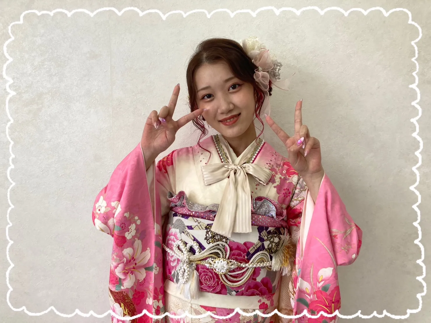 振袖レンタル　奈良　橿原　かわいい　おしゃれ　個性派　かわいい　かっこいい　イマドキ　ピンク