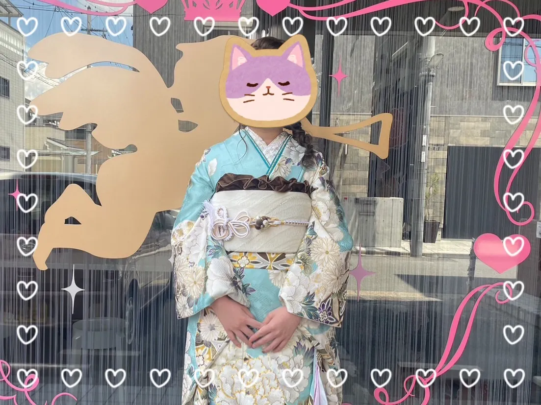 振袖　レンタル　奈良　後撮り撮影会　かわいい　ブルー　おしゃれ　流行り