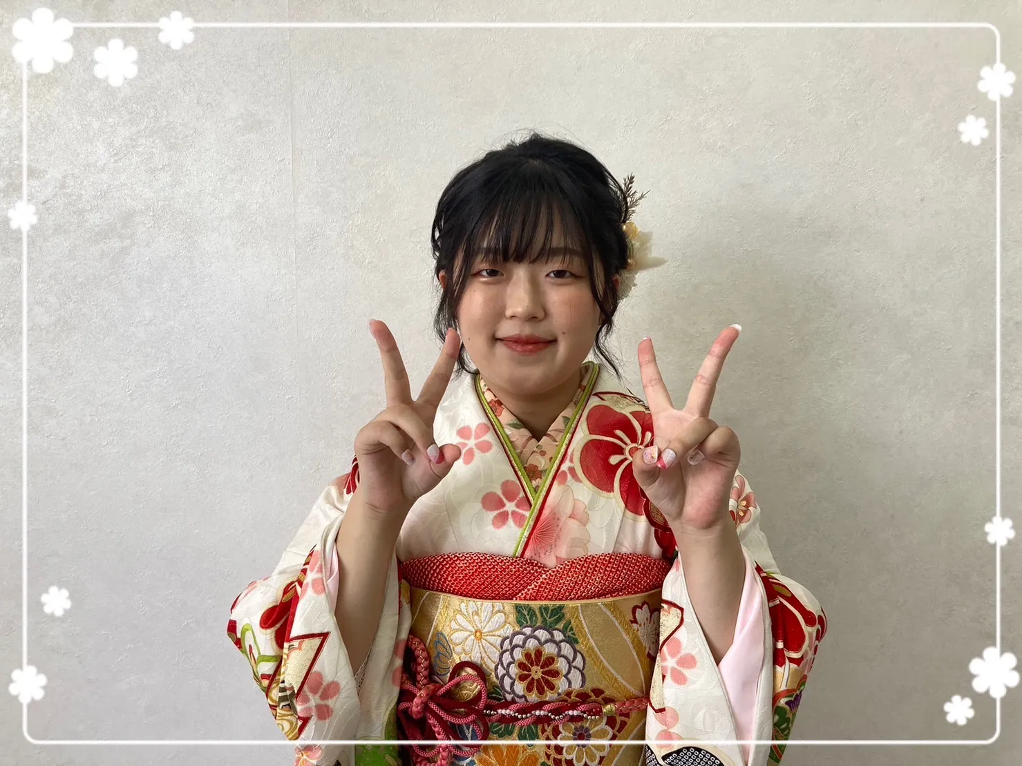 振袖レンタル　奈良　橿原　かわいい　おしゃれ　赤色　古典　