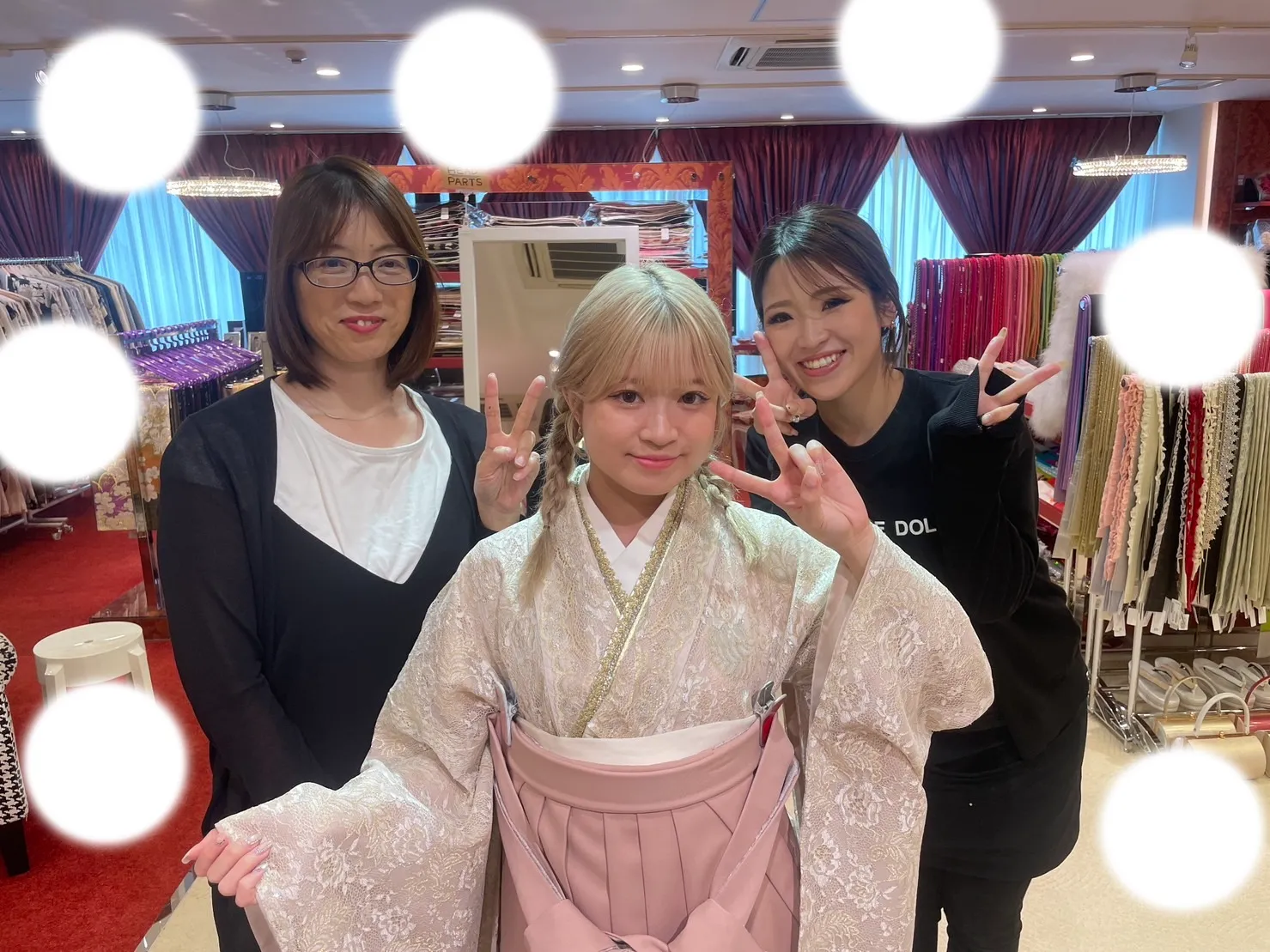 袴レンタル　くすみ　レース　ガーリー
