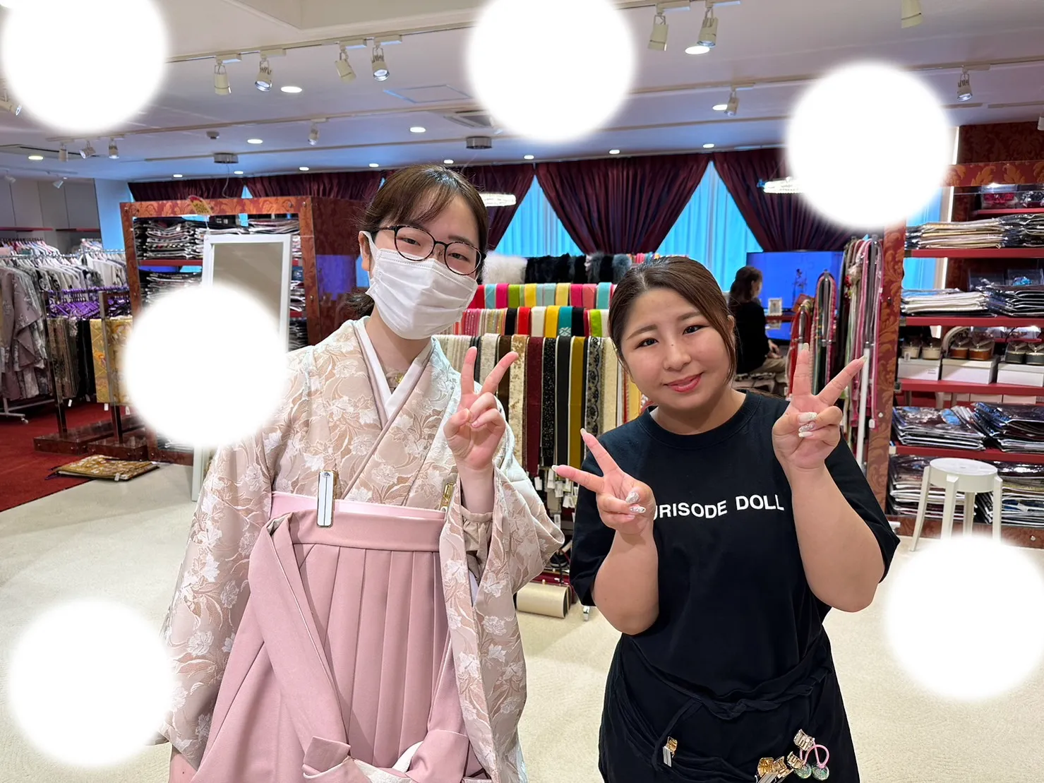 袴レンタル　イマドキ　くすみ　白　ブラウン