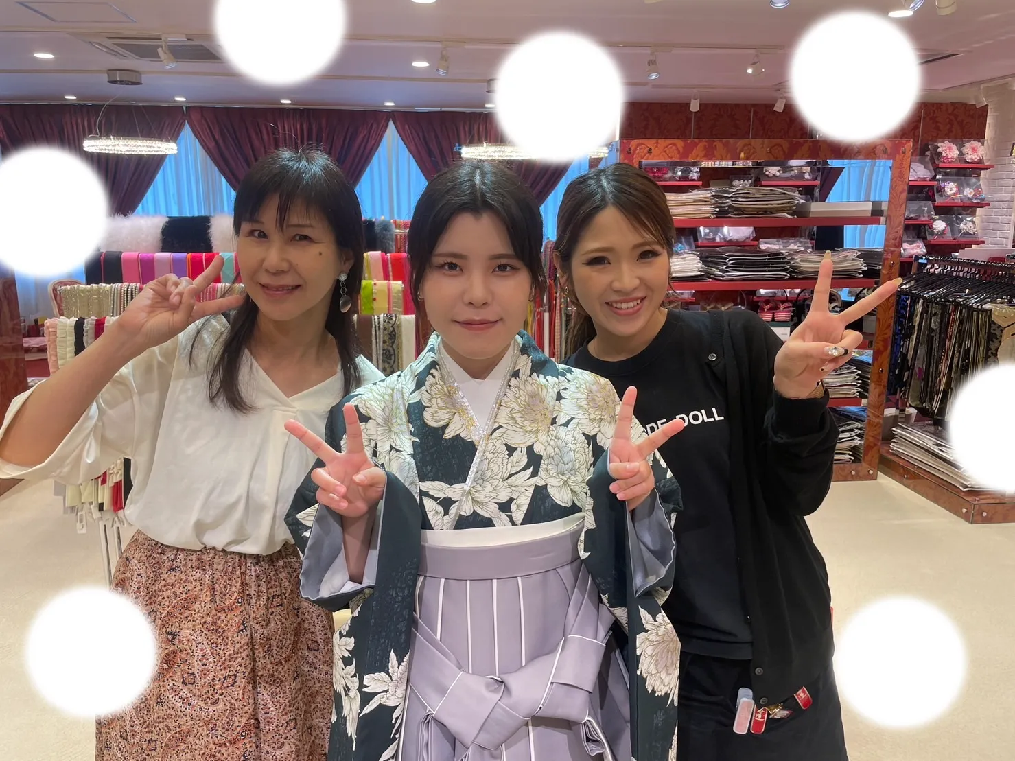 袴レンタル　くすみ　紺　ネイビー