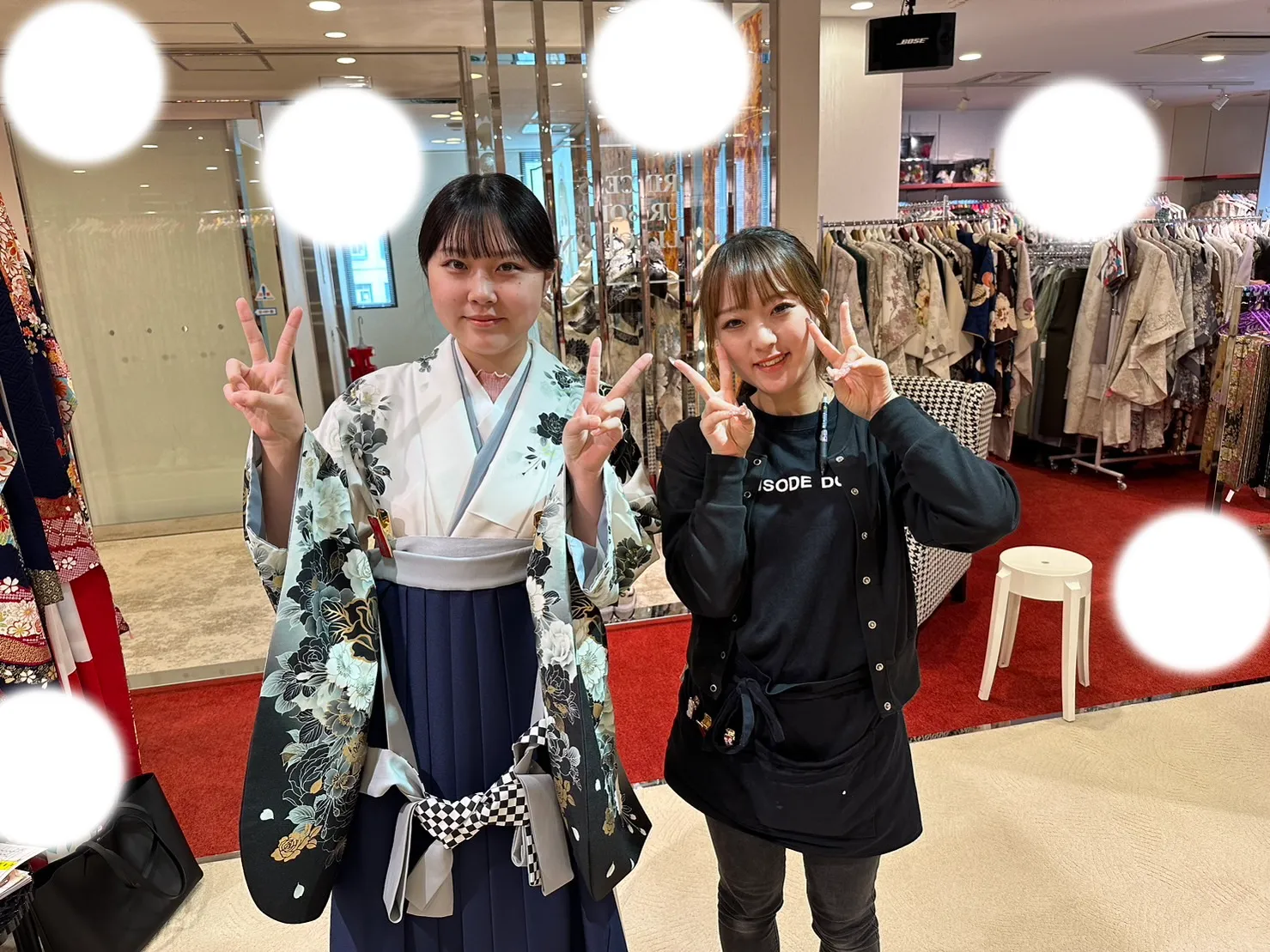 袴レンタル　白袴　ブラウン　