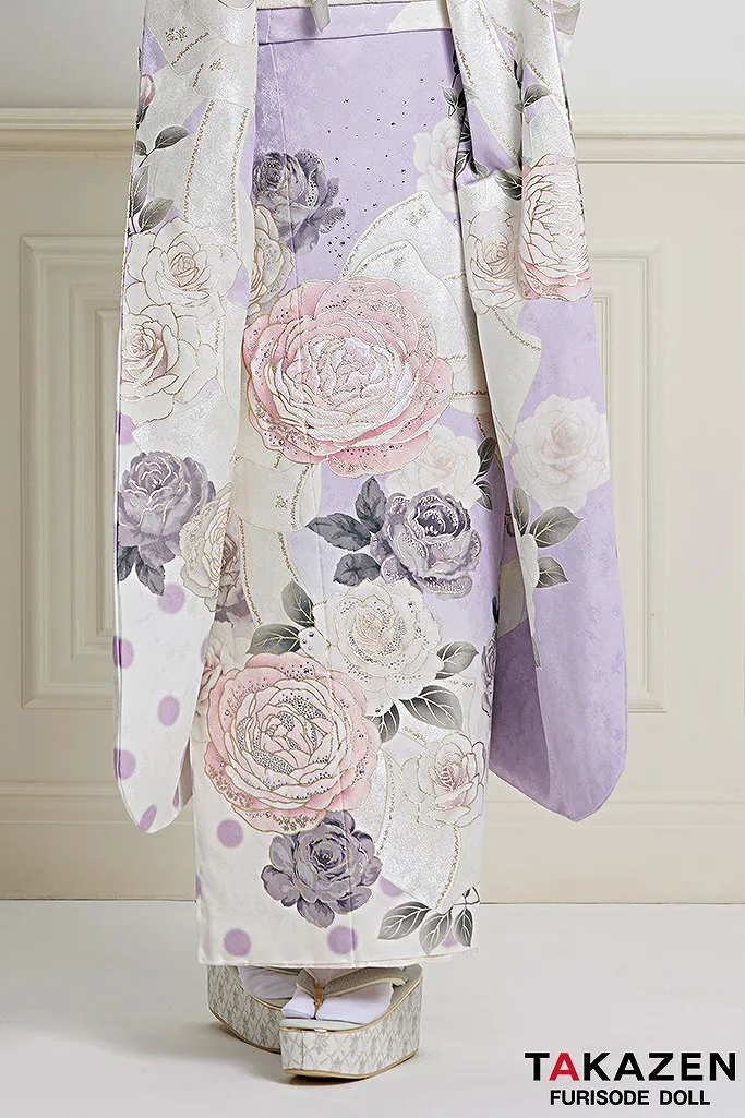 成人式　レンタル　振袖　可愛い　今どき　淡い色　CHANEL　オリジナル　人と被らない　オシャレ　紫　パープル