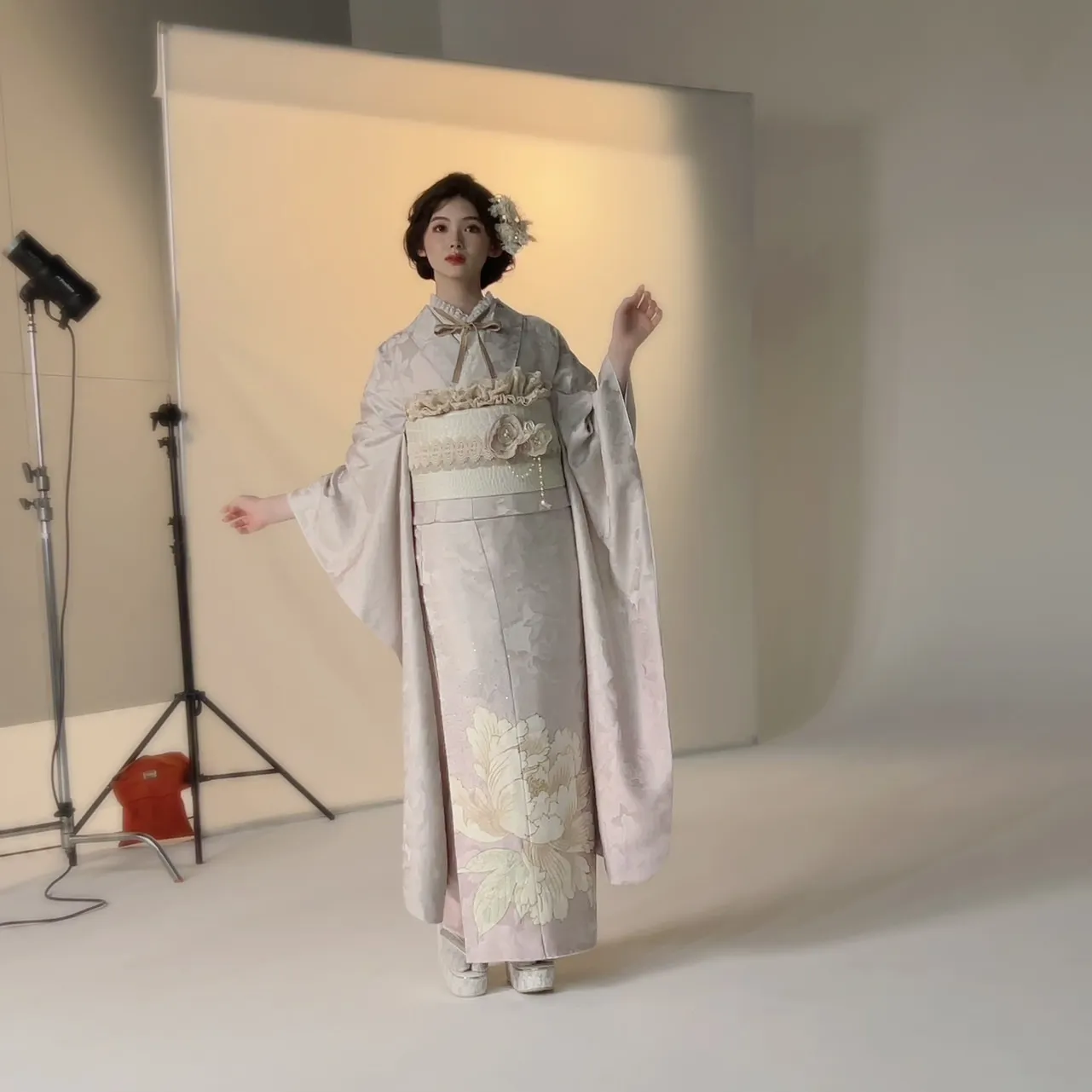 淡い色　振袖レンタル　ピンク