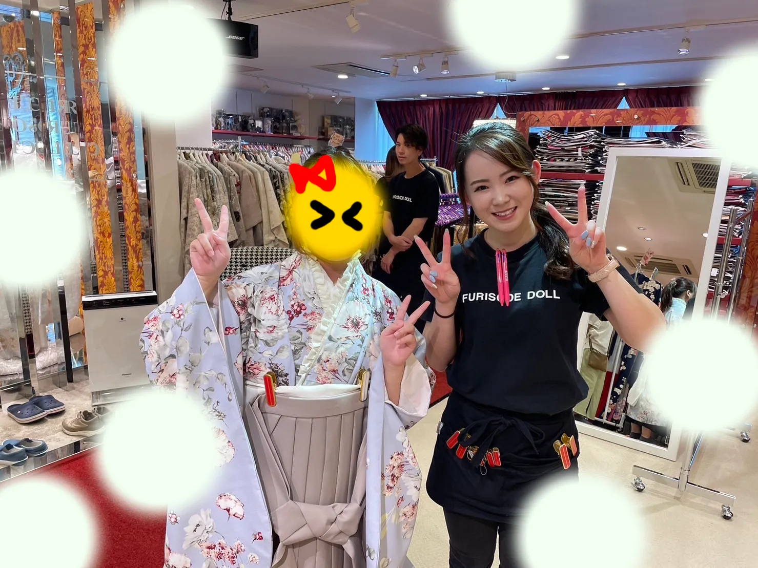 成人式　前撮り　梅田　袴　くすみカラー　かわいい　イマドキ　淡色　古典　タカゼン　撮影