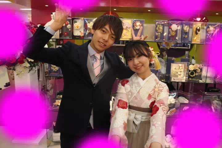 TAKAZEN神戸三宮店　前撮り撮影会　イマドキ　カワイイ　コディネート　振袖　レンタル　袴　