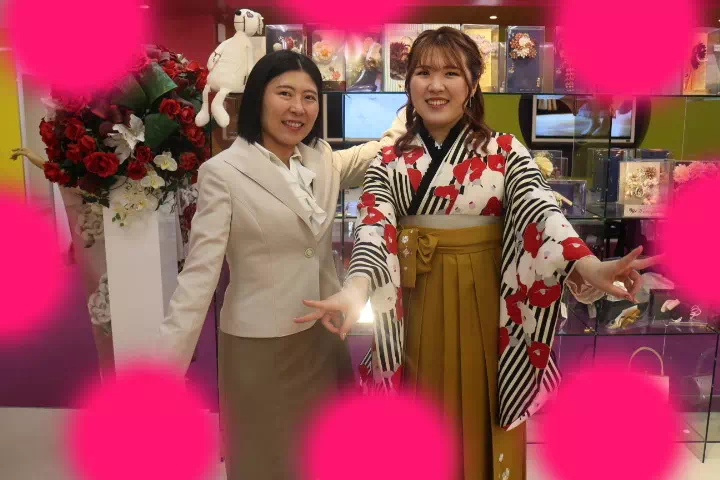 TAKAZEN神戸三宮店　前撮り撮影会　イマドキ　カワイイ　コディネート　振袖　レンタル　袴　