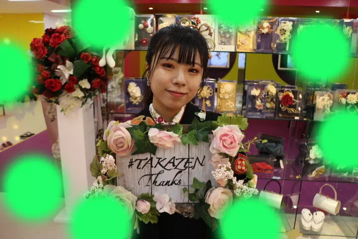 TAKAZEN神戸三宮店　前撮り撮影会　イマドキ　カワイイ　コディネート　振袖　レンタル　くすみ　派手　キラキラ　かわいい　おしゃれ　イマドキ　成人式