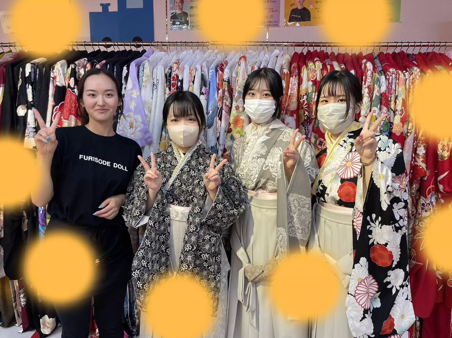 TAKAZEN神戸三宮店　前撮り撮影会　イマドキ　カワイイ　コディネート　振袖　レンタル　袴　
