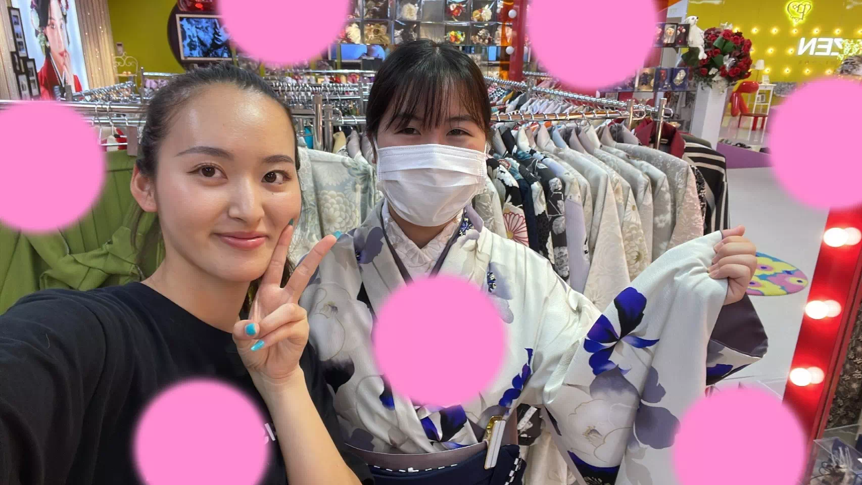 TAKAZEN神戸店　前撮り撮影会　イマドキ　カワイイ　コディネート　振袖　レンタル　袴　