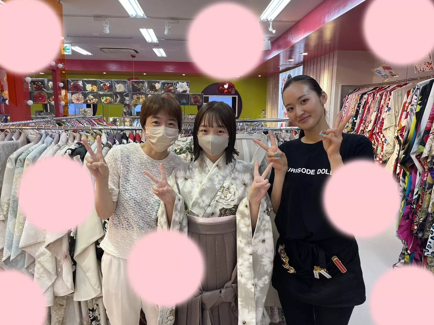 TAKAZEN神戸店　卒業式　袴レンタル　イマドキ　かわいい　ブラウン　オシャレ
