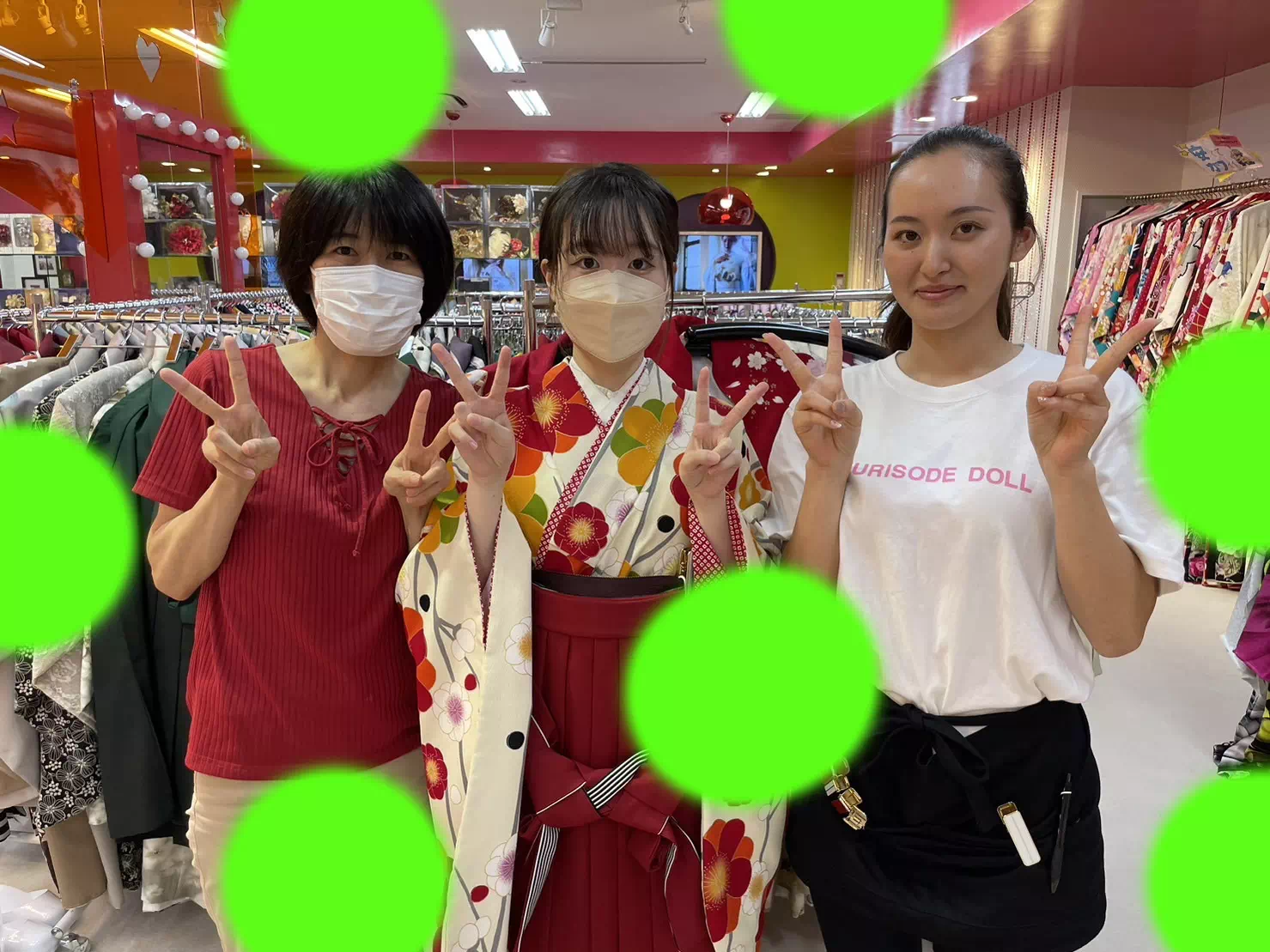 TAKAZEN神戸店袴　前撮り撮影会　イマドキ　カワイイ　コディネート　振袖　レンタル　袴　