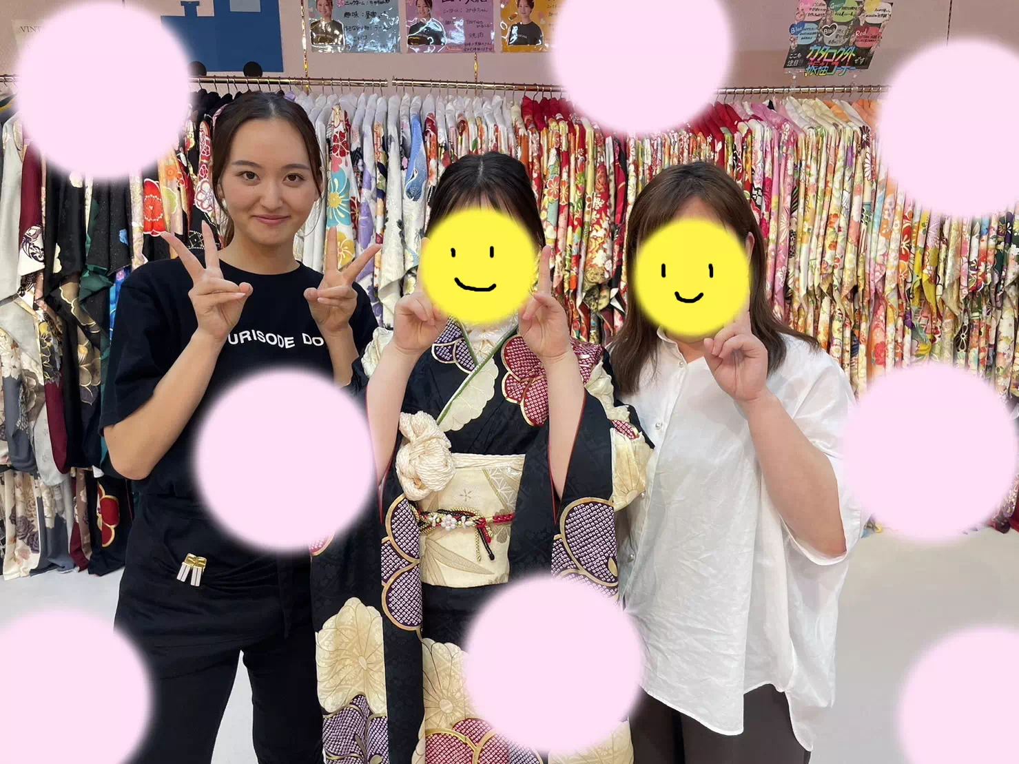 TAKAZEN神戸三宮店　前撮り撮影会　イマドキ　カワイイ　コディネート　振袖　レンタル　袴　