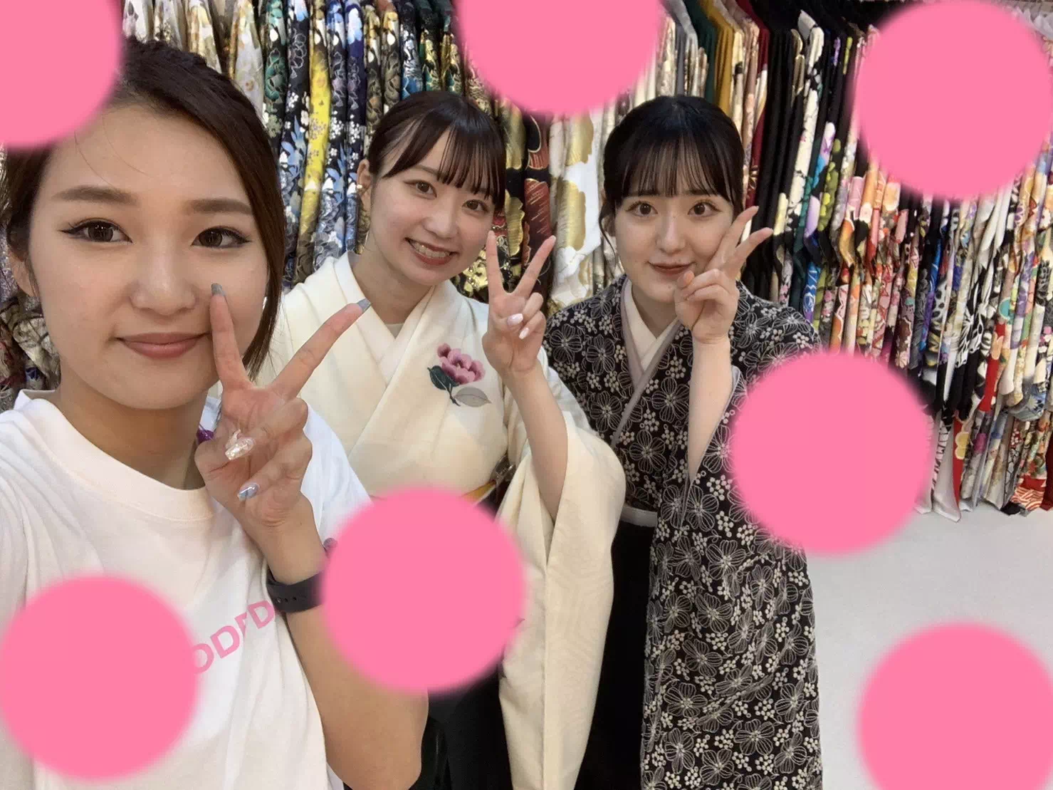 TAKAZEN神戸店　卒業式　袴レンタル　モノトーン　白　黒　おしゃれ　イマドキ