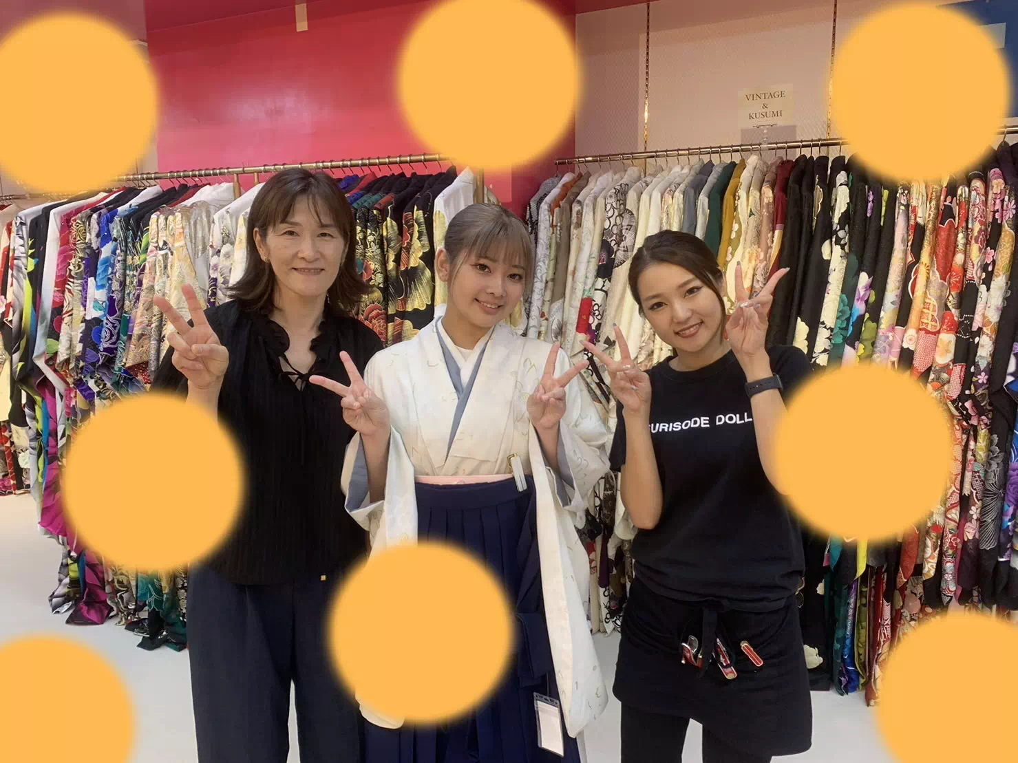 TAKAZEN神戸店　卒業式　袴レンタル　イマドキ　おしゃれ　上品　白　紺