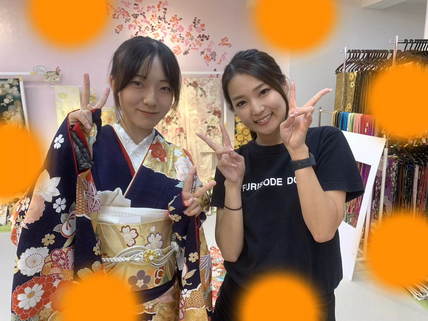 TAKAZEN神戸三宮店　前撮り撮影会　イマドキ　カワイイ　コディネート　振袖　レンタル　くすみ　派手　キラキラ　かわいい　おしゃれ　イマドキ　成人式